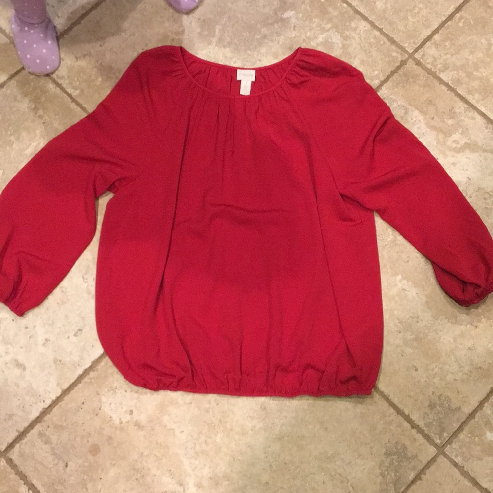 Silky red top